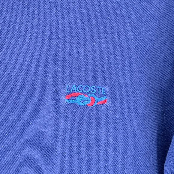 Vintage Izod Lacoste Mens Sz L Candy Stripe Turtle Neck Blue RARE!!! T0 - Picture 4 of 10